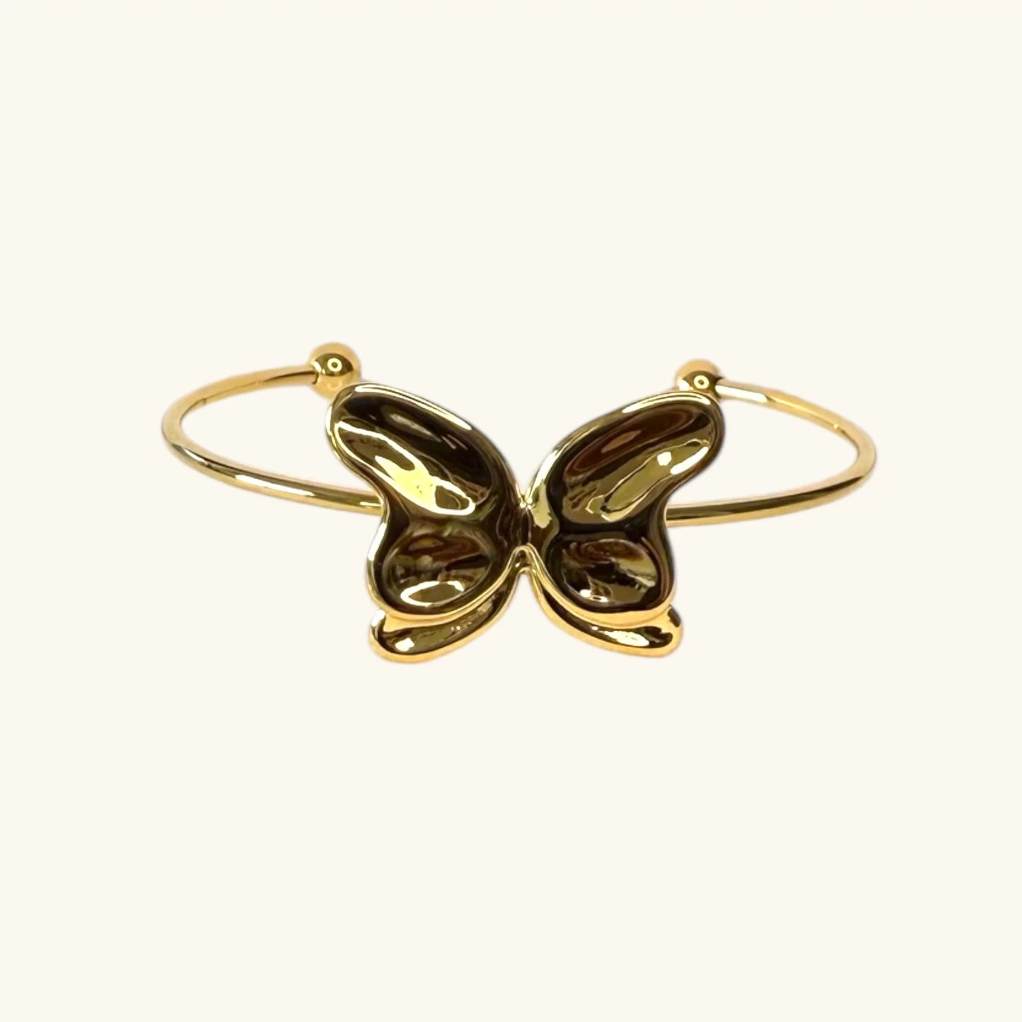 Luxury Gold-Plated Butterfly Open Cuff Bracelet – Delicate and Elegant Nature-Inspired Jewelry