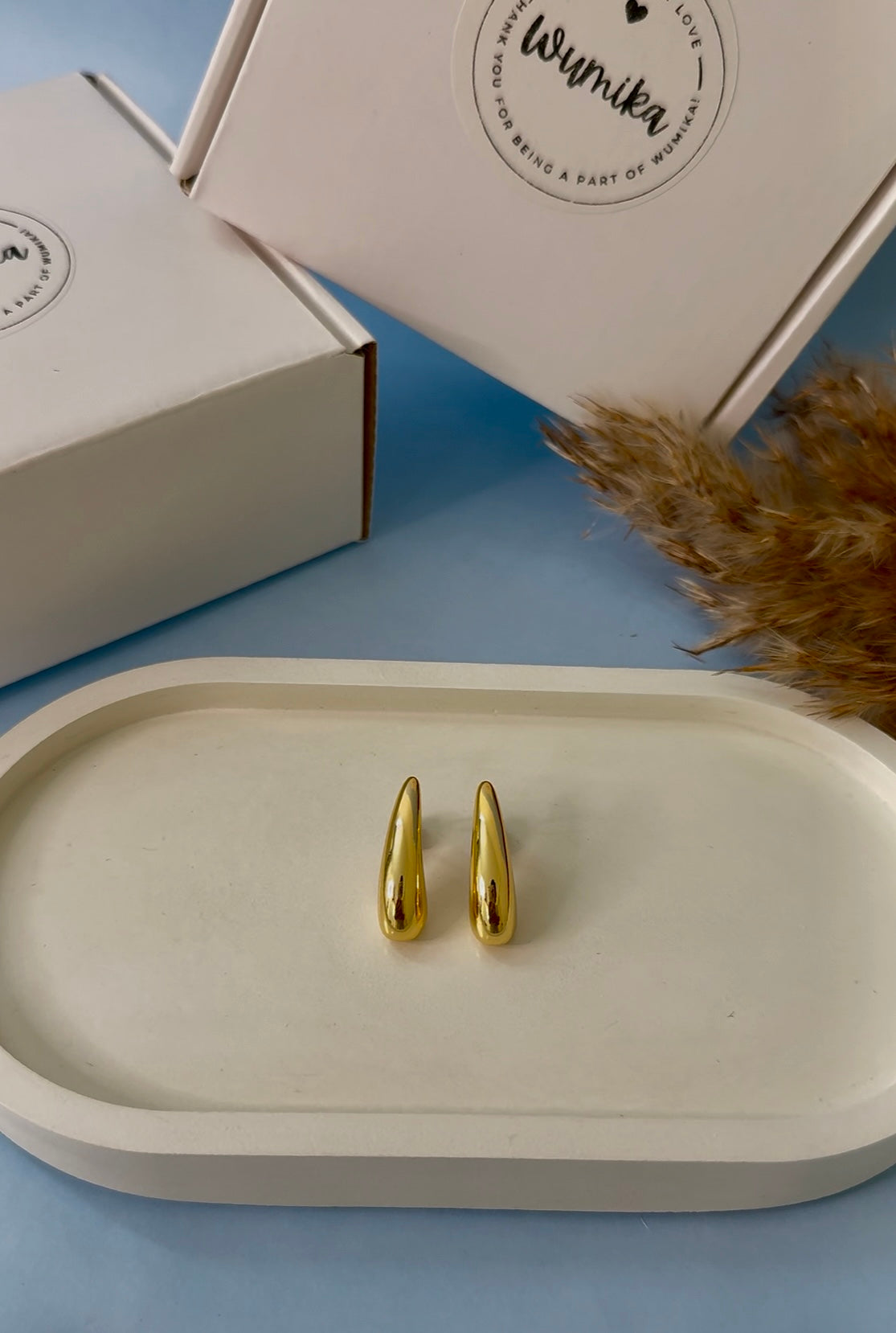 Sleek Gold Plated Stainless Steel Oval Hoop Earrings for Women - Minimalist Design