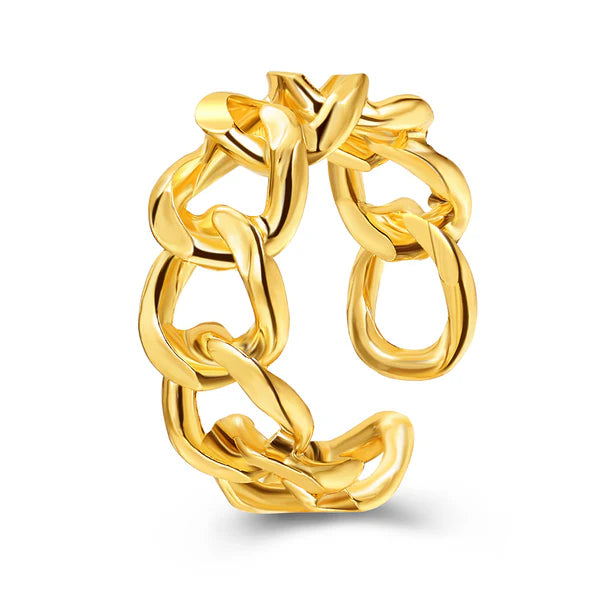Trendy Gold Chain Link Ring – Bold Statement Jewelry