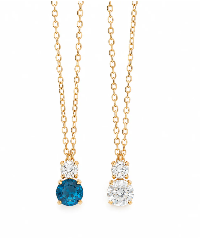 Double Stone Necklace for Women