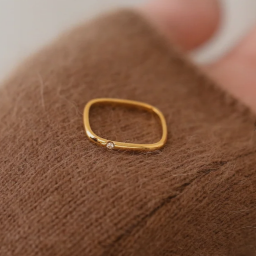 Gold Minimalist Ring – Simple and Elegant Stackable Rings (Size 7)
