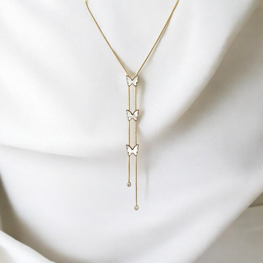 Elegant Gold Butterfly Necklace