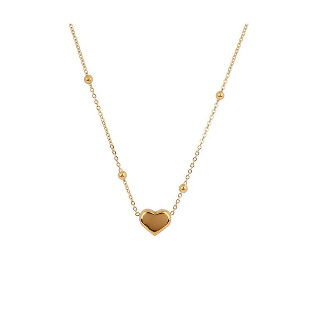 Dainty Gold Heart Necklace – Minimalist Jewelry
