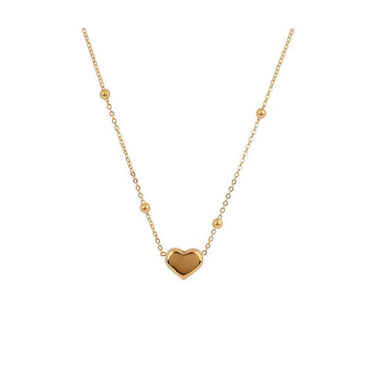 Dainty Gold Heart Necklace – Minimalist Jewelry