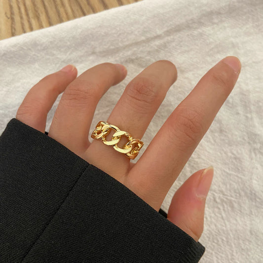 Trendy Gold Chain Link Ring – Bold Statement Jewelry
