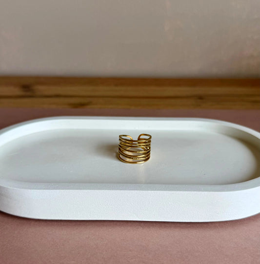 Gold Stackable Ring Set – Elegant and Versatile Design (Size Adjustable)