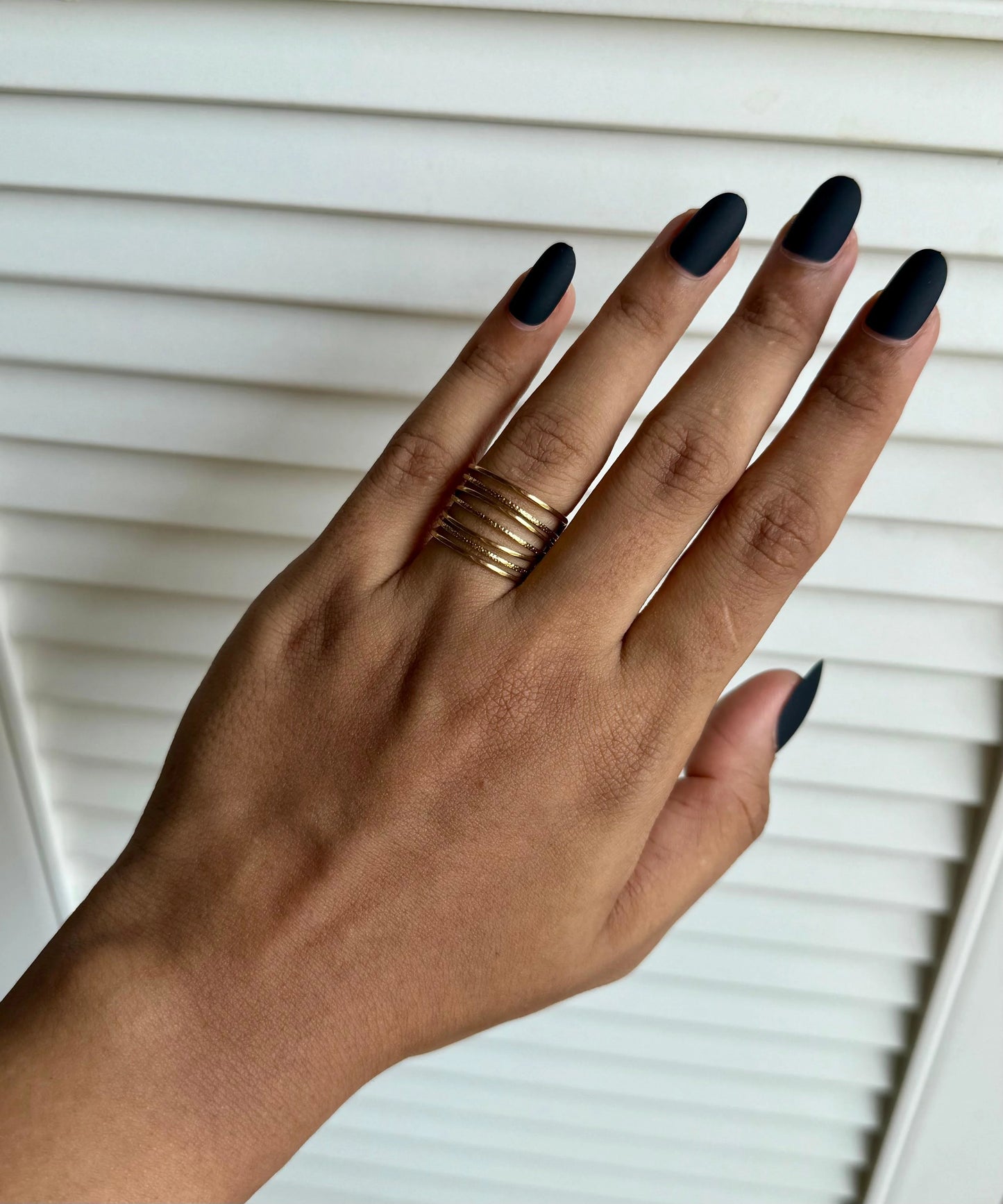 Gold Stackable Ring Set – Elegant and Versatile Design (Size Adjustable)