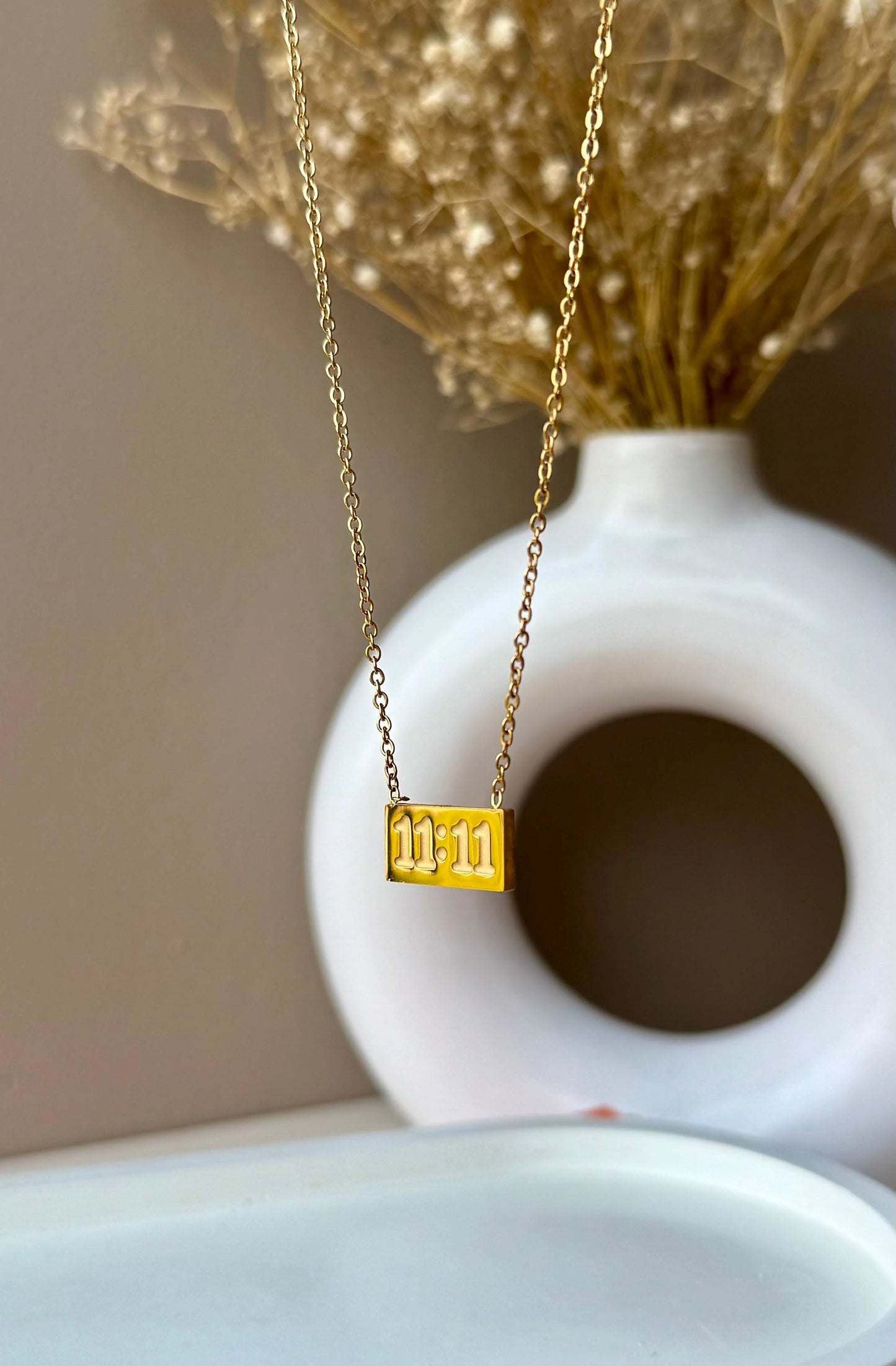 Gold 11:11 Pendant Necklace – Minimalist and Meaningful Design