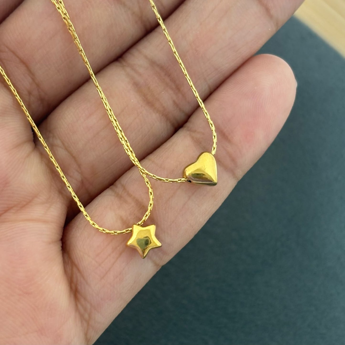 Gold Tiny Star Pendant Necklace for Women (star one only)