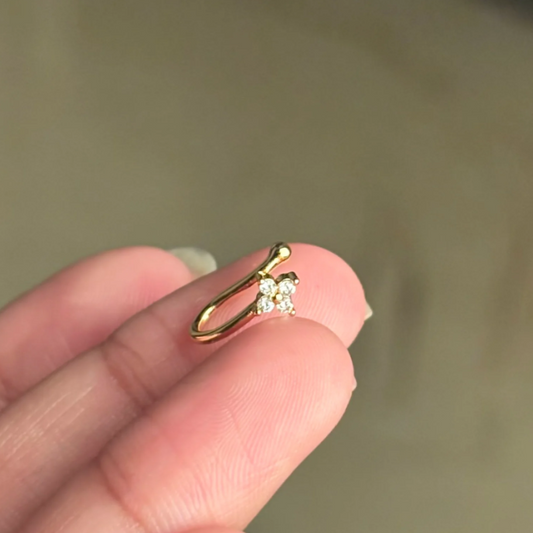 Minimal Crystal Nose Ring