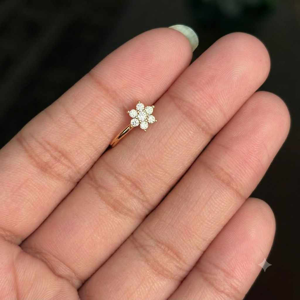 Minimal Floral Nose Ring