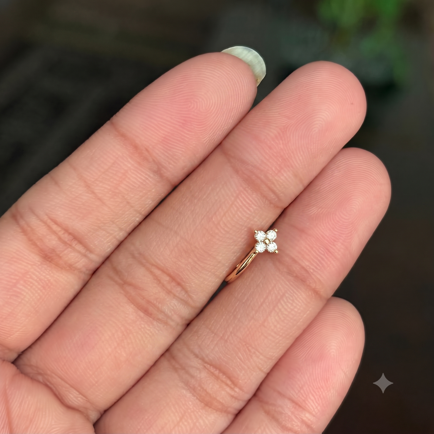Minimal Crystal Nose Ring