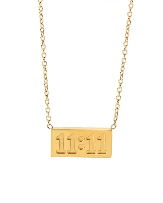 Gold 11:11 Pendant Necklace – Minimalist and Meaningful Design