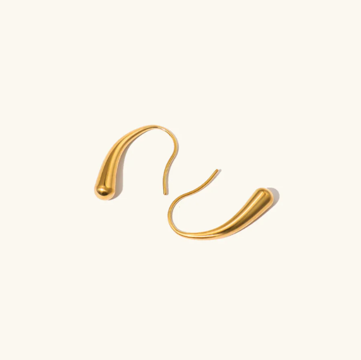 Gold Drop Earrings – Simple and Elegant Teardrop Design