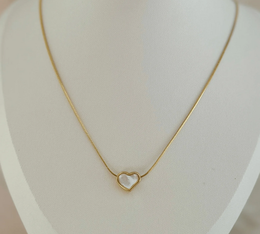 Gold Stainless Steel Heart Pendant Necklace | Anti-Tarnish Minimalist Jewelry