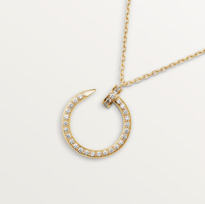 Gold-Plated Crescent Moon Pendant Necklace with Crystal Accents
