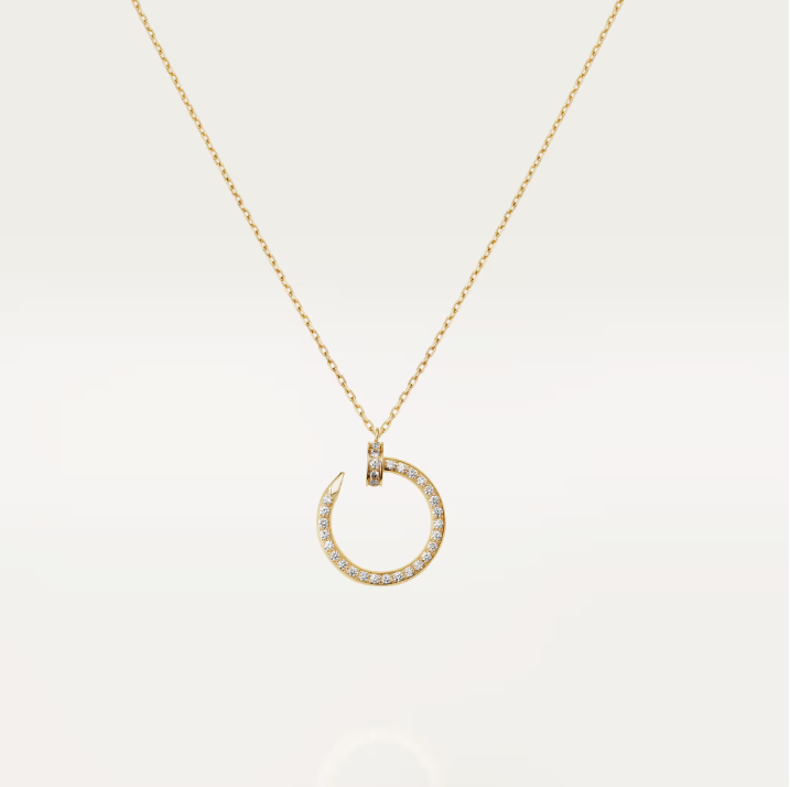 Gold-Plated Crescent Moon Pendant Necklace with Crystal Accents