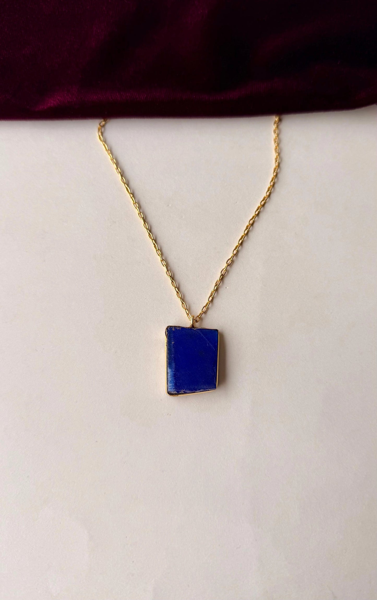 Handmade Brass Necklace with Raw Crystal Gemstone Pendant – Boho Chic Jewelry
