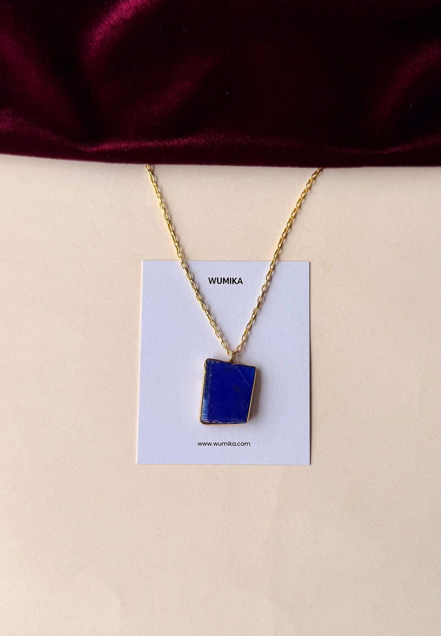 Handmade Brass Necklace with Raw Crystal Gemstone Pendant – Boho Chic Jewelry