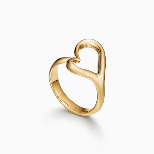 Gold Plated Open Heart Ring | Stainless Steel Anti-Tarnish Minimalist Love Band